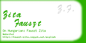 zita fauszt business card